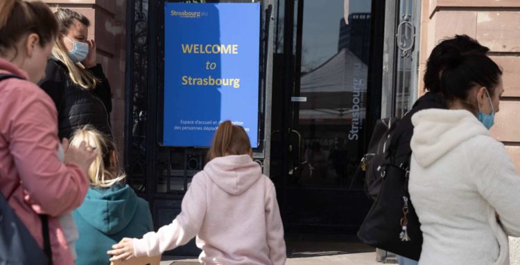 Panneau d'accueil à Strasbourg